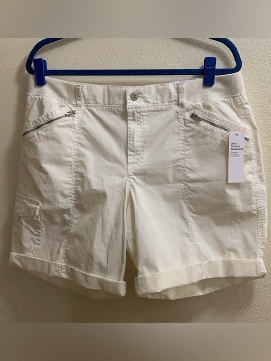 Sonoma Pants - Sonoma White Bermuda Mid-Rise Cargo Shorts Ultra Comfort Waist Size 16 New